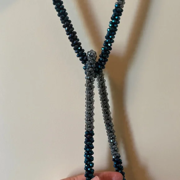 Elegant Multicolored Beaded Wrap Necklace with Tassel - Picture 3 of 3